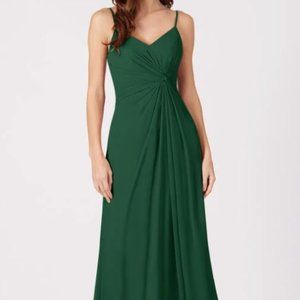 Azazie Aubrielle Dark Green Bridesmaid Dress Size A8